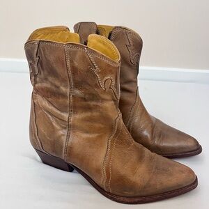 Free People Tan Leather Boots